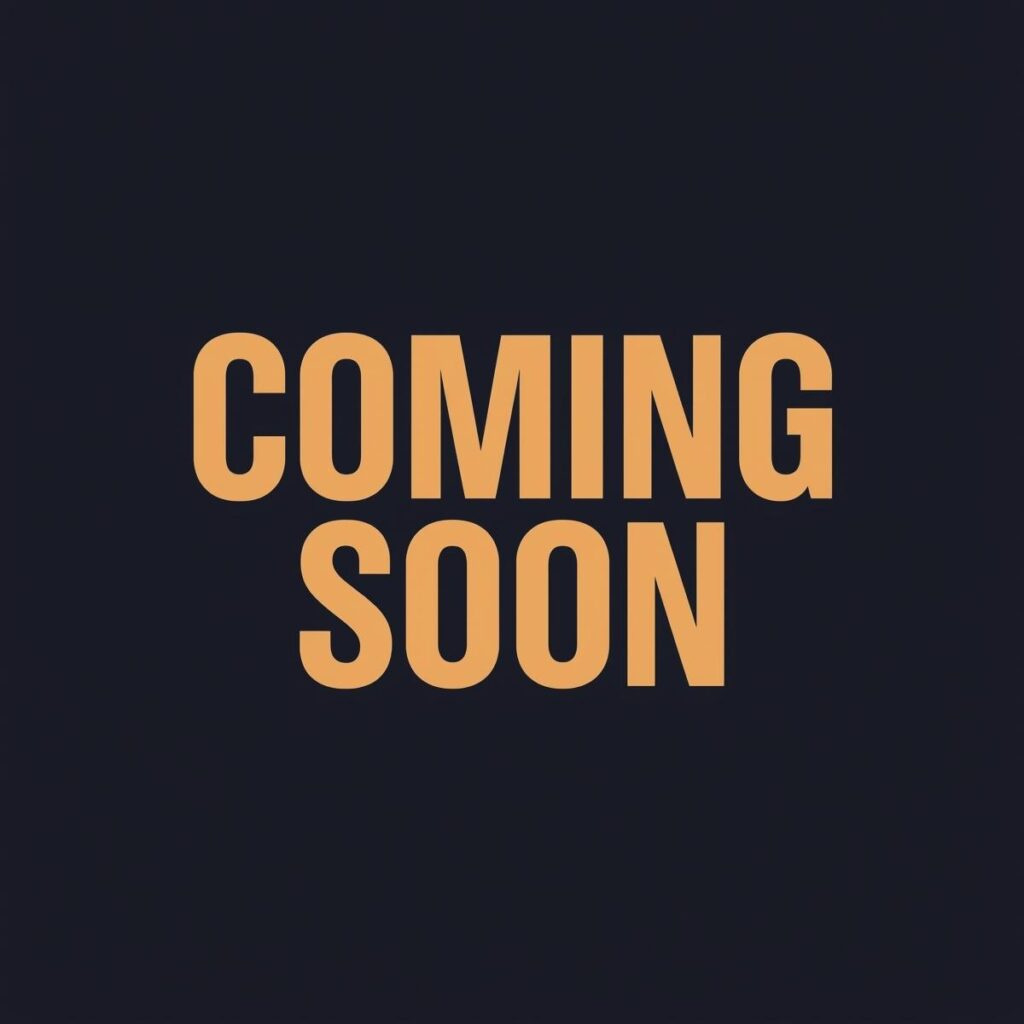 coming soon text on banner